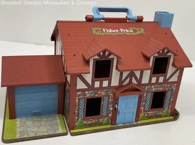 VTG 1969 Fisher Price House Play Set w/ Accessories - Image 1 of 4