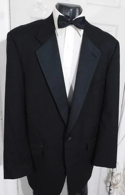 CHAQUETA ESMOQUIN LANA BROOKS BROTHERS TALLA 46L NEGRA 1 BOTÓN Foto 1 de 3