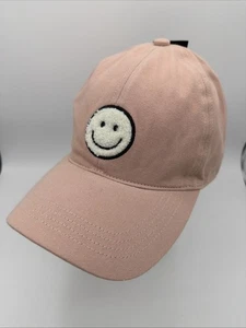 David & Young Smiley Face Hat Cap Smile Happy Adjustable OSFM Pink New Free Ship - Picture 1 of 7