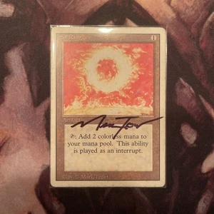 MTG REVISED 1994 Sol Ring SIGNED BY MARK TEDIN MP-HP See Pics - Picture 1 of 2