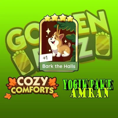 BARK THE HALLS - MONO_POLY_GO STICKERS GOLDEN BLITZ 4⭐⭐⭐⭐ (SET 16) - Image 1 of 2