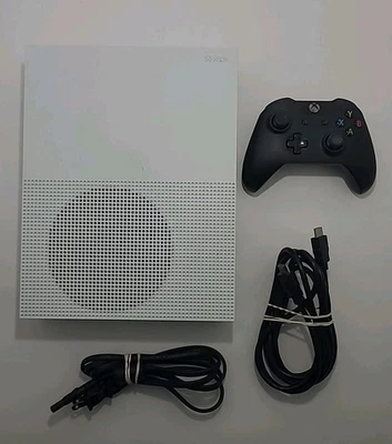 Microsoft Xbox One S 1TB Home Console 1681 complete reset tested Good Bundle - Image 1 of 4