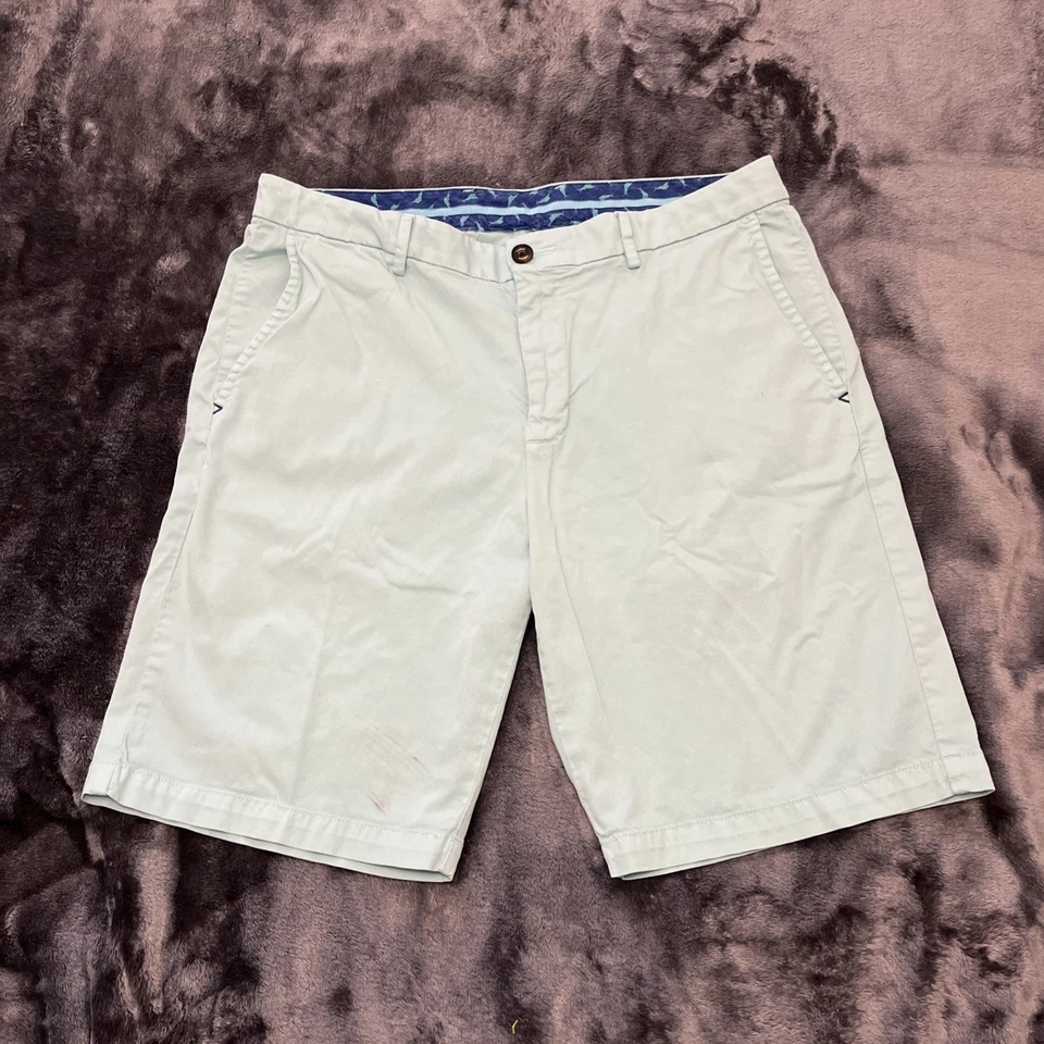 Tommy Bahama Men’s Size 34 Cotton Solid Light Green Shorts - Image 1 of 4
