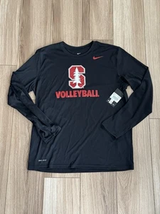 Stanford University Volleyball NCAA Nike Langarmshirt schwarz Herren Large neu mit Etikett - Bild 1 von 10