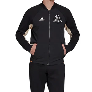 Adidas Mens Black/Black/Real Gold Vrct Varsity Collegiate Zipup Jacket - Bild 1 von 7