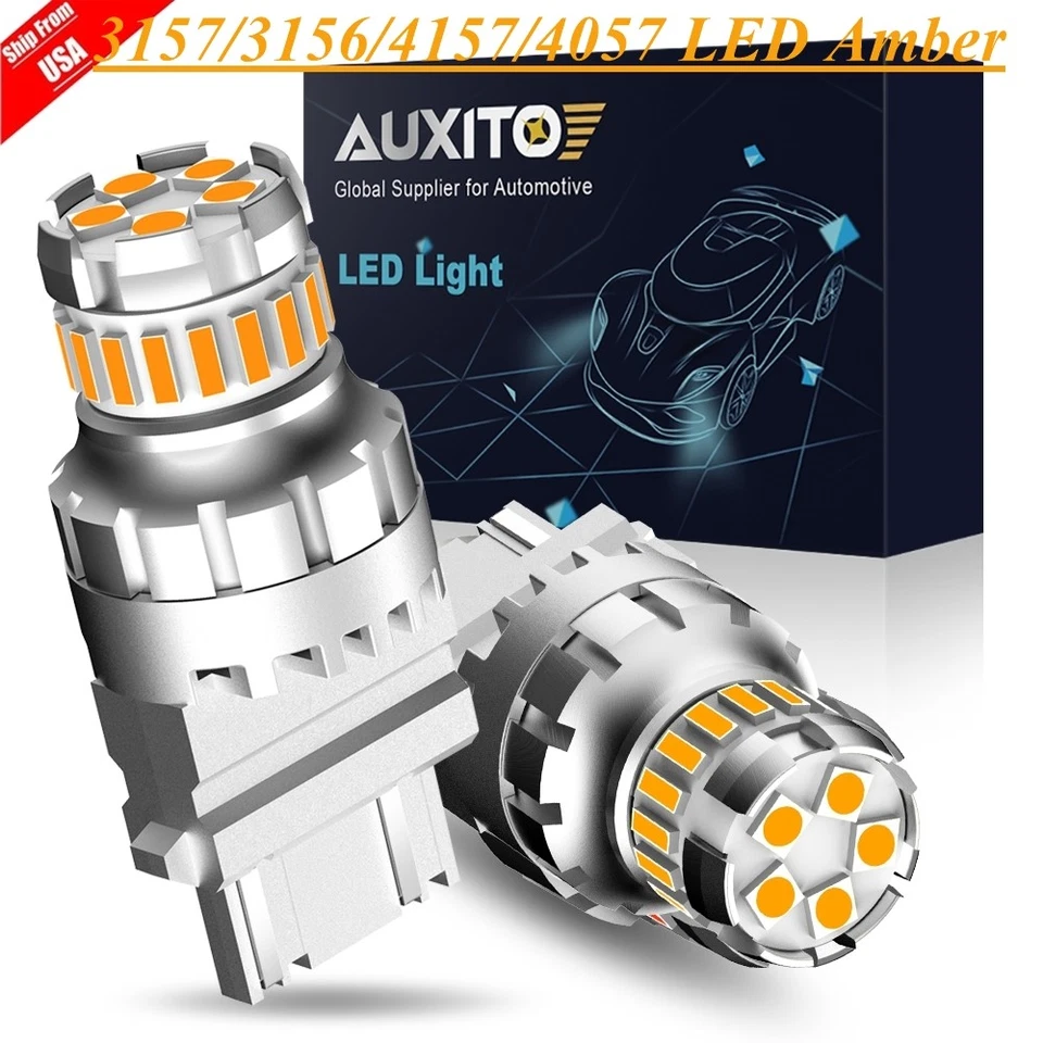 3157 3457K Amber/Yellow 23 SMD LED Turn Signal Blinker DRL LED Lamp Light Bulbs - Image 1 of 4