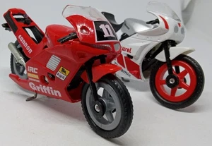Unbranded Red & White Ducati Plastic Motorcycles 3.5" Repair Project - Picture 1 of 6