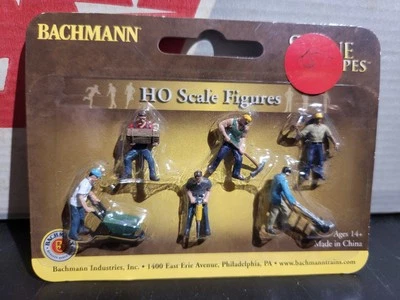 Bachmann Scene Scapes HO Scale Figures Construction Workers #33105 NEW - Image 1 of 2
