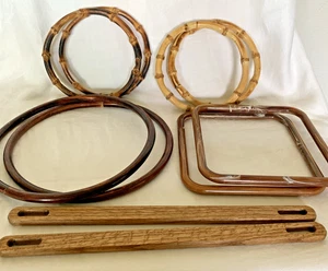 Cartera Bolso Manijas para Artesanía Macramé Crochet Tela Hágalo Usted Mismo De Colección Lote de 5 Juegos  - Imagen 1 de 6