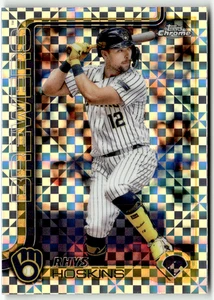 2025 Topps Chrome MLB No. 98 Rhys Hoskins Checkerboard Refractor - Bild 1 von 2