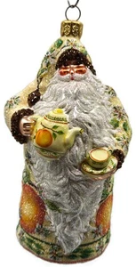 Patricia Breen Connaught Santa Peaches Spring Tea Party Christmas Tree Ornament - Picture 1 of 12