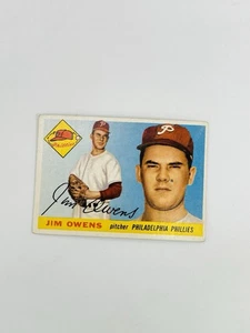 Vintage 1955 Topps Jim Owens #202 Rookie Philadelphia Phillies RARE - Picture 1 of 3