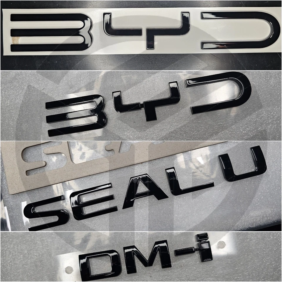 BYD SEAL U Gloss Black Badges Bumper/Boot UK SELLER Full Set Front & Rear DMI - Image 1 of 1
