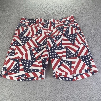 Loudmouth Golf Shorts Mens 36 Multicolor Patriotic Flagdelic Stars Stripes USA - Image 1 of 4