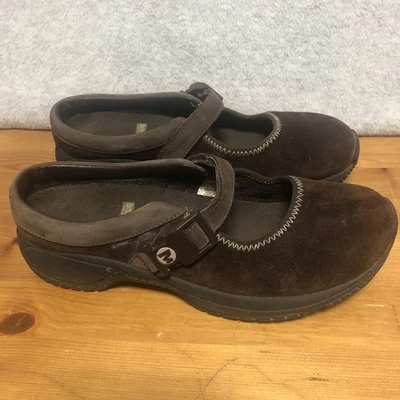 Merrell Encore MJ Leather Espresso Mary Jane Clog Shoes Adjustable Strap Wm 7.5 - Image 1 of 4