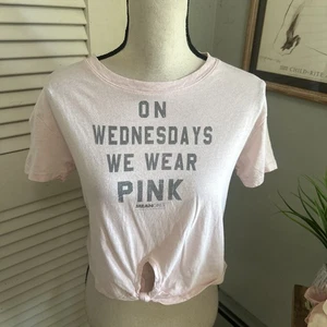 MEAN GIRLS Shirt Girls Medium Pink Old Navy On Wednesdays We Wear Pink Graphic - Picture 1 of 12