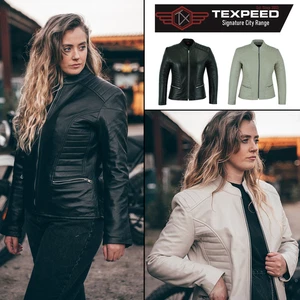 Chaqueta Abrigo Mujer Cuero Motocicleta Estilo Informal Genuino Damas Diseño Motociclista - Imagen 1 de 18
