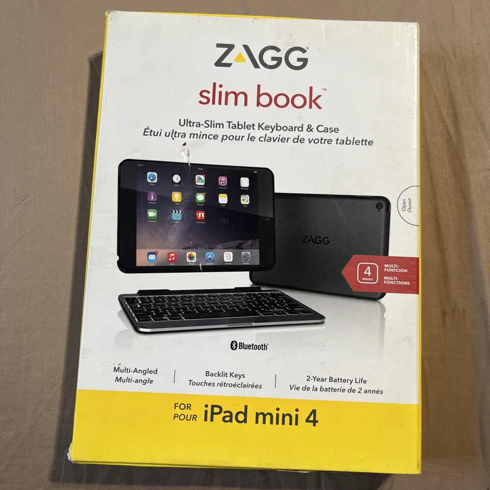 Zagg Slim Book iPad Pro 9.7" Teclado Inalámbrico Retroiluminado Folio Estuche Desmontable Foto 1 de 4