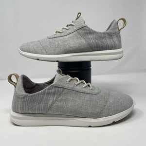 Toms Shoes Low Top Sneaker Gray Canvas Lace Up Casual Comfort - Women's Size 10 - Picture 1 of 7