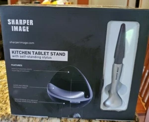 SHARPER IMAGE KITCHEN TABLET STAND W/ SELF-STANDING STYLUS - new in box - Picture 1 of 11