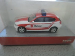 Herpa Mercedes BMW 1er Emergency Vehicle Maltese in Original Packaging - Picture 1 of 1