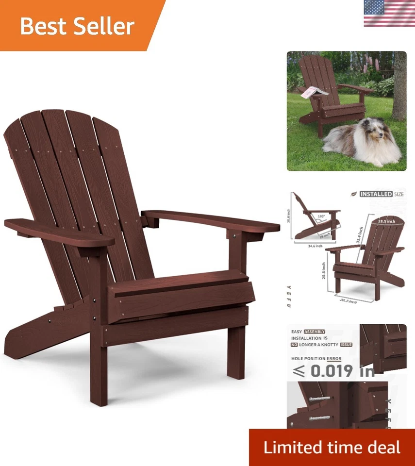 Silla Adirondack resistente a la intemperie: fácil instalación en 5 pasos para mayor comodidad al aire libre Foto 1 de 4