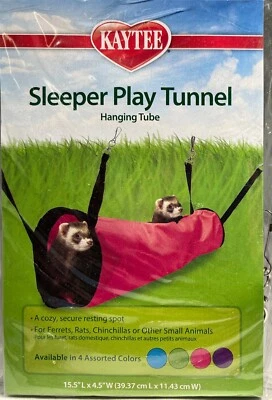 Kaytee Sleeper Play Tunnel Hanging Tube 15.5"L x 4.5"W - CHOOSE COLOR! - Image 1 of 2