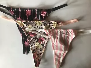 3 M Victoria's Secret Rhinestone T Thong panties - Picture 1 of 6
