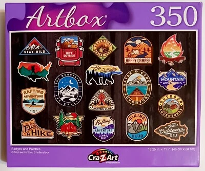 Badges and Patches 18.25" × 11" Artbox  350 Piece Puzzle NEW - Изображение 1 из 3