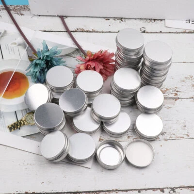 30PCS Round Aluminum Metal Tin Storage Jar Containers with Screw Top AU - Image 1 of 4