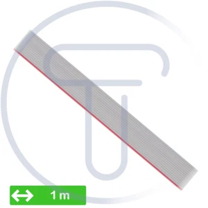 Cavo flat 14 conduttori, 1 metro , AWG28, passo 1,27mm, grigio riparazione PC - Picture 1 of 3