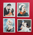 GODFREY PHILLIPS 4 VINTAGE 1934 CIGARETTE CARDS SHOTS FROM THE FILMS 31-32-33-34