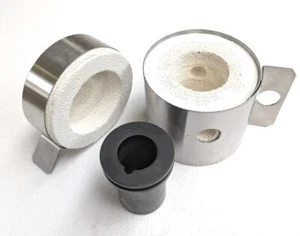 OPEN FLAME METAL MELTING FURNACE WITH 33-OZ (1 KG Pure Gold) GRAPHITE CRUCIBLE++ - Picture 1 of 6