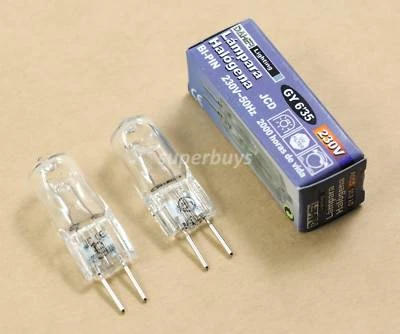 2 x 50W JCD Clear Tungsten Halogen Bi-Pin Globe Oven Light Bulb Lamp GY6.35 - Image 1 of 2