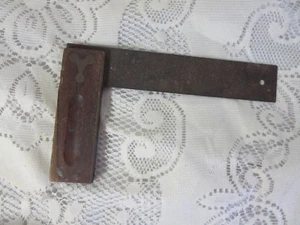 Vintage Metal & Wood & Brass Square - Picture 1 of 6