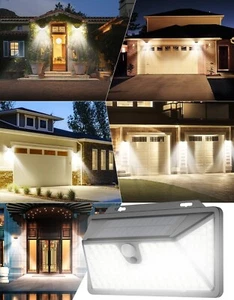 4 X Solar Power Motion Sensor Wall Lights LED Outdoor Garden Security. 4 PACKS - Picture 1 of 7