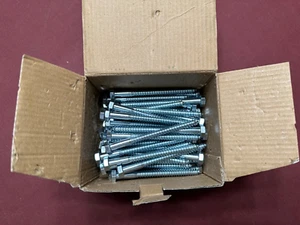 (QTY 50) Hillman Zinc Hex Lag Screws, 5/16" x 4" - Picture 1 of 6