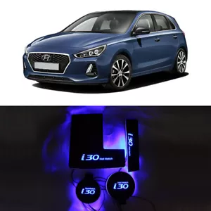 LED Blue Cup Holder Console Plate 4p for 2018 Hyundai Elantra GT i30 PD - Picture 1 of 6