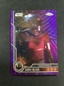 Zorii Bliss 2023 Topps Chrome Star Wars Purple Wave Refractor #73 Resistance