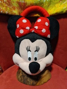 🌺Disney Minnie Mouse head plush girls teens zipper purse handbag Nice🌺 - Picture 1 of 17