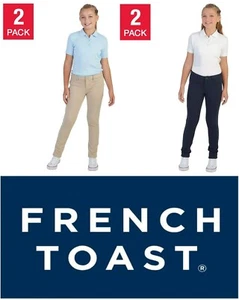French Toast Youth Girls 2-pack Slim Fit Knit Pant - Picture 1 of 9
