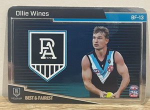 2022 AFL TEAMCOACH SILVER BEST & FAIREST PORT ADELAIDE POWER OLLIE WINES BF-13.