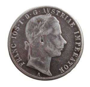 Silber Münze FRANC IOS I D G AVSTIAE IMPERATOR 1860 / 1FL, B03-C-18 - Picture 1 of 4