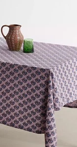Urban Outfitters Overdyed Block Print Tablecloth 60 X 82” 100% Cotton NWT - Picture 1 of 3