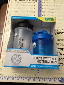 new authentic Blender Bottle Protein Shaker, Mixer 2-Pack 28 OZ & 20 OZ - Picture 1 of 9