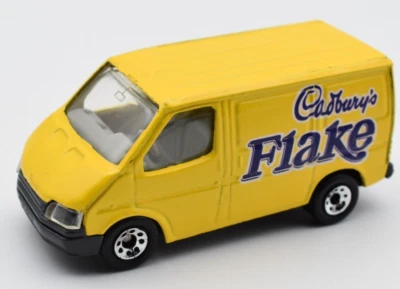 Matchbox Superfast Ford Transit Cadburys Flake yellow. 1/63. China Base - Image 1 of 4