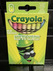 Crayola Buntstifte 8er Pack Nifty Neon von 2013 Walmart Style # 52-2158 Neu in Verpackung - Bild 1 von 4