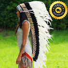Long Feather Headdress Indian Native American Inspired Tribal Halloween Costume