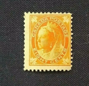 🟪CANADA - 1897/98 Queen VICTORIA - Maple Leaf Corners - 8 CENTS - MINT HINGED - Picture 1 of 2