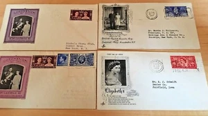 4 CORONATION   POSTAL COVERS  - Picture 1 of 1